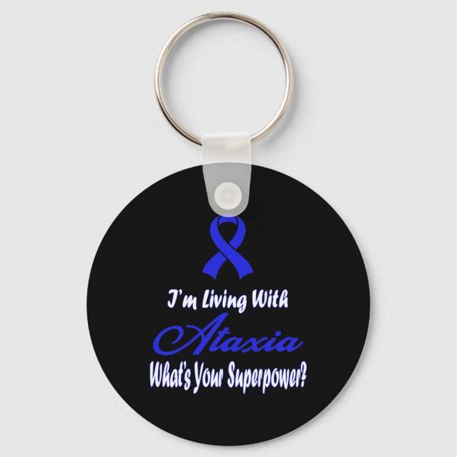 Ataxia Awareness 5  Key Ring (Front)
