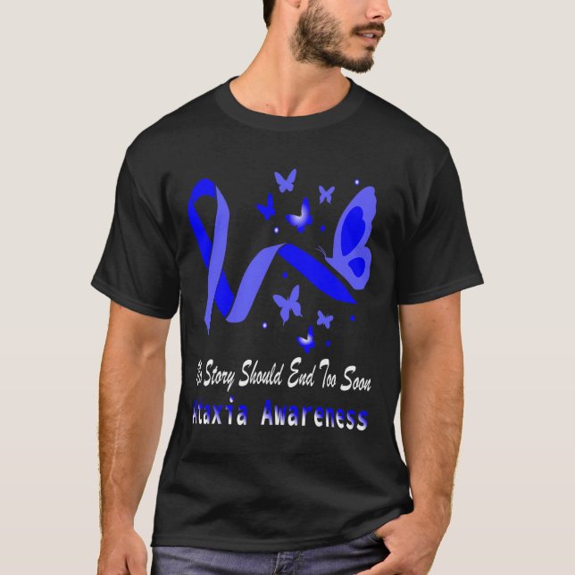 Ataxia Awareness Butterfly Support  T-Shirt (Front)