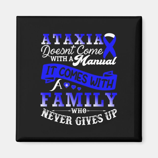 Ataxia Awareness Family Warrior Support  Magnet (Front)