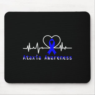Ataxia Awareness Heartbeat Warrior Support Mouse Pad