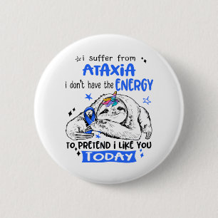 Ataxia Awareness Month Ribbon Gifts 6 Cm Round Badge