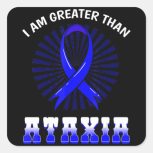Ataxia Awareness Neurological Sign Hemiataxia Blue Square Sticker