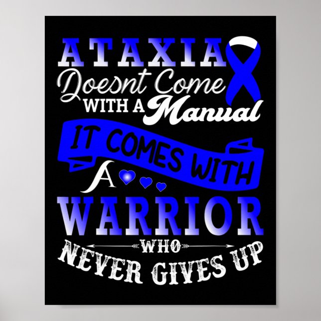 Ataxia Awareness Warrior Family Support  Poster (Front)