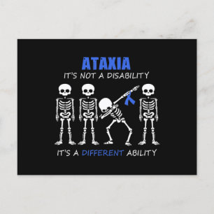 Ataxia It's not a disability Tshirt dabbing skelet Postcard