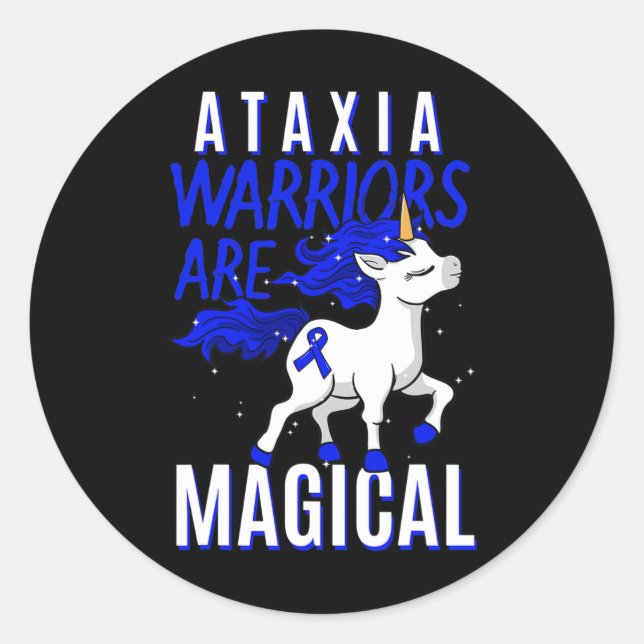Ataxia Movement Disorder Dystaxia Friedreich's Uni Classic Round Sticker (Front)