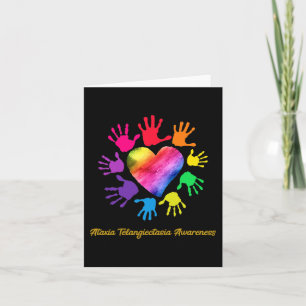 Ataxia Telangiectasia Awareness Peace Love Hope Bl Card