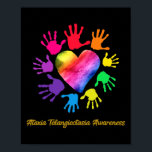 Ataxia Telangiectasia Awareness Peace Love Hope Bl Poster<br><div class="desc">Ataxia Telangiectasia Awareness Peace Love Hope Blue Ribbon</div>