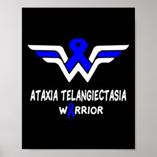 Ataxia Telangiectasia Awareness Warrior Support Bl Poster