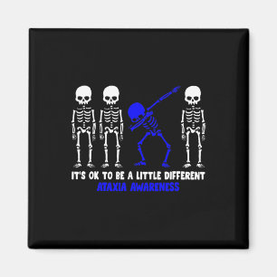 Ataxia Warrior blue Ribbon Awareness disease hallo Magnet