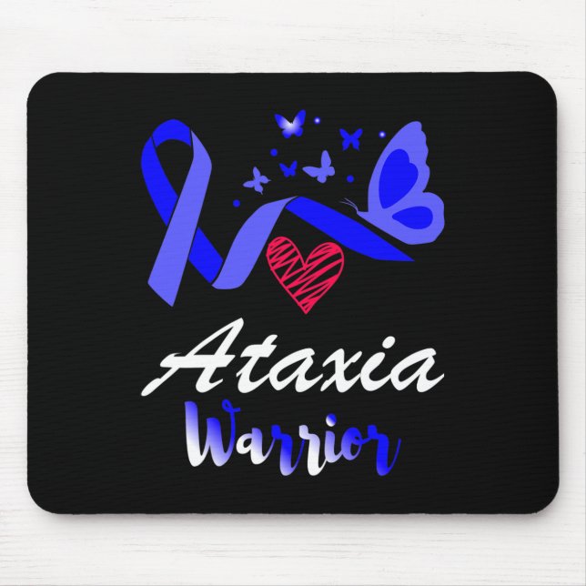 Ataxia Warrior Butterfly Awareness Support  Mouse Pad (Front)