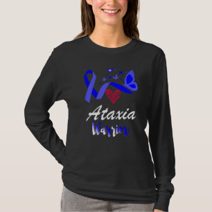 Ataxia Warrior Butterfly Awareness Support T-Shirt