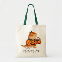 Ate The Candy Pumpkin Bearded Dragon Art