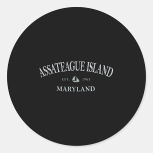 Ateague Island Maryland _ Ateague Island Md Sailbo Classic Round Sticker