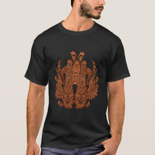 Atelier H Isan Novelty Boho Paisley Floral Motif T-Shirt