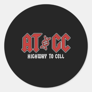 Atgc - Funny Teacher Student Biology  Classic Round Sticker