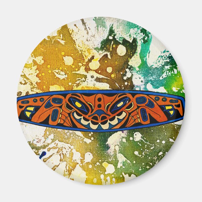 Athabascan Totem by Michael Moffa Magnet (Front)