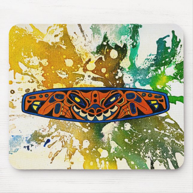 Athabascan Totem by Michael Moffa Mouse Pad (Front)