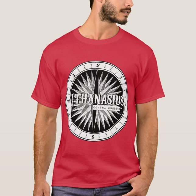 Athanasius Contra Mundum Compass T-Shirt (Front)
