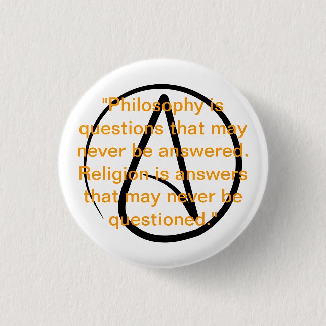 Atheism quote button (Front)
