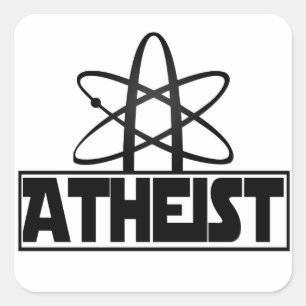 atheism sign square sticker