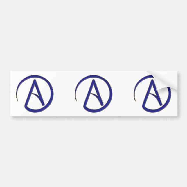 Atheism symbol bumper sticker (Front)