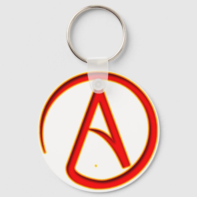 Atheism Symbol Key Ring (Front)