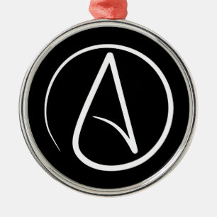 atheism symbol religion metal tree decoration