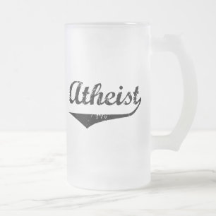 Atheist 2 frosted glass beer mug
