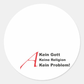 atheist A1 Classic Round Sticker