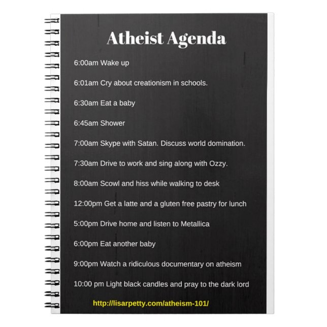 Atheist Agenda Notebook (Front)