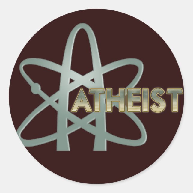 Atheist (American atheist symbol) Stickers (Front)