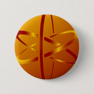 atheist atom 6 cm round badge