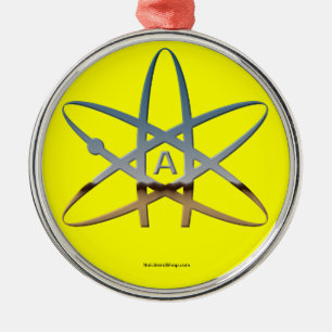 Atheist Atom Ornament Round Framed