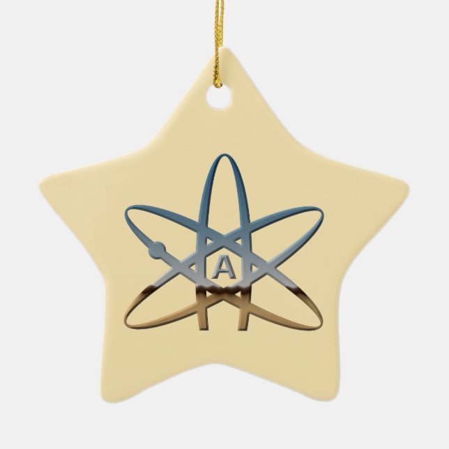 Atheist Atom Star Ornament (Front)