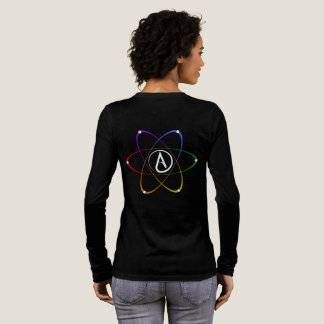 Atheist Atom Symbol Rainbow White Tri-Blend Shirt