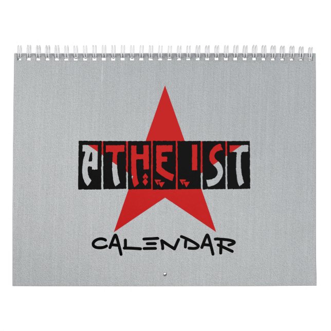Atheist Black, Grey and Red Calendar (Cover)
