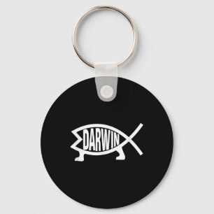 Atheist Charles Darwin Theory Of Evolution Fish Key Ring