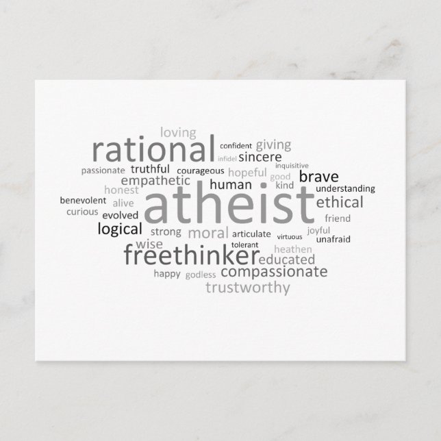 Atheist Cloud Postcard (Front)