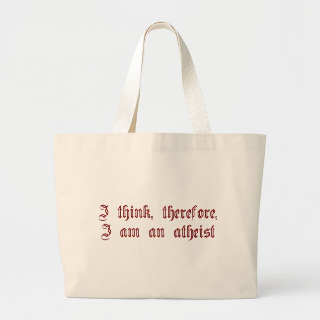Atheist Cogito Large Tote Bag (Front)
