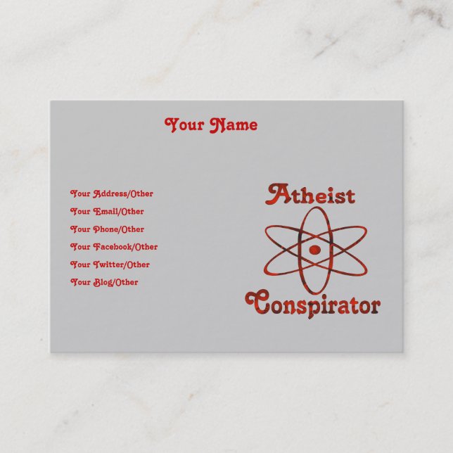 Atheist Conspirator Business Card (Front)