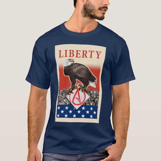 Atheist Eagle Liberty Men's Shirt (Front)