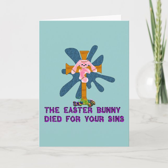 Atheist Easter Bunny Holiday Card (Front)
