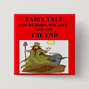 atheist fairy tale 15 cm square badge