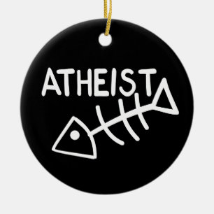 Atheist Fish Ceramic Tree Decoration