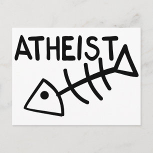 Atheist Fish Postcard