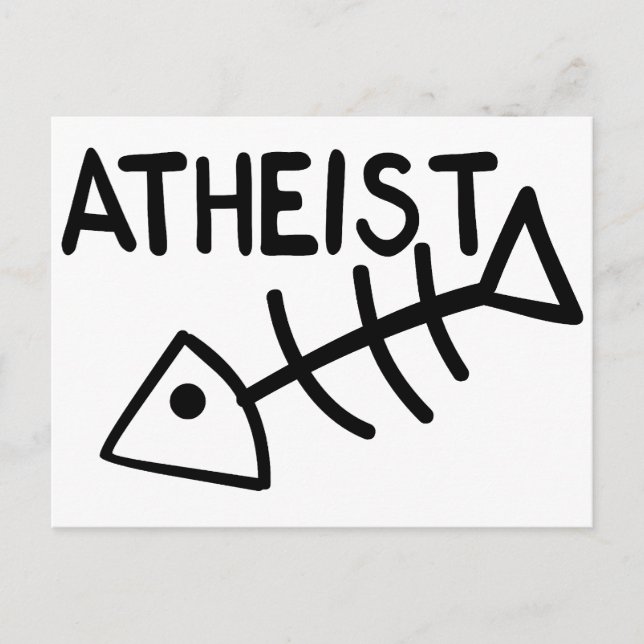 Atheist Fish Postcard (Front)