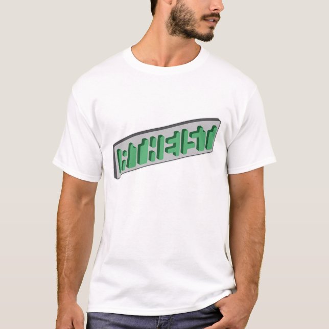 ATHEIST Green Optical Illusion T-Shirt (Front)