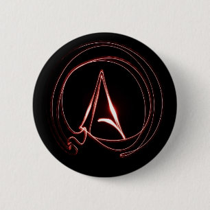 Atheist in Red 6 Cm Round Badge