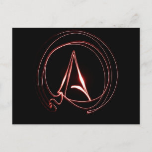 Atheist in Red Postcard