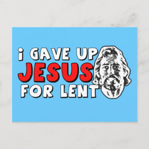 Atheist lent postcard